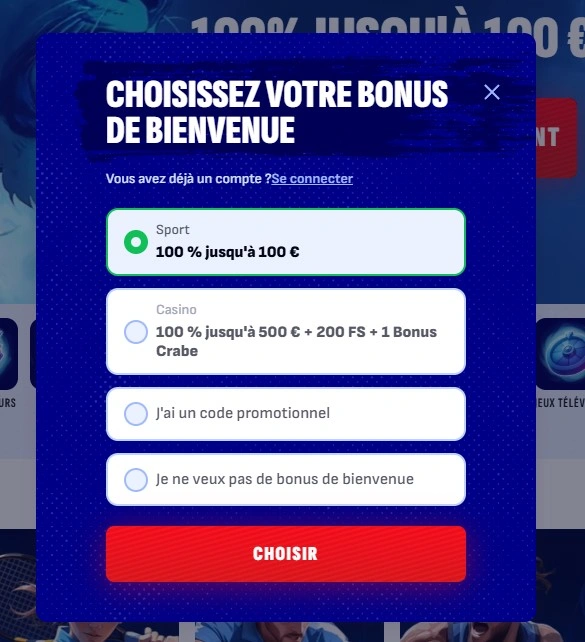 Inscription facile et rapide sur Bankonbet Casino