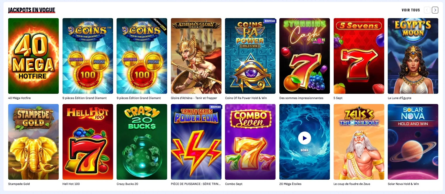 Machines à sous à jackpot progressif sur Bankonbet